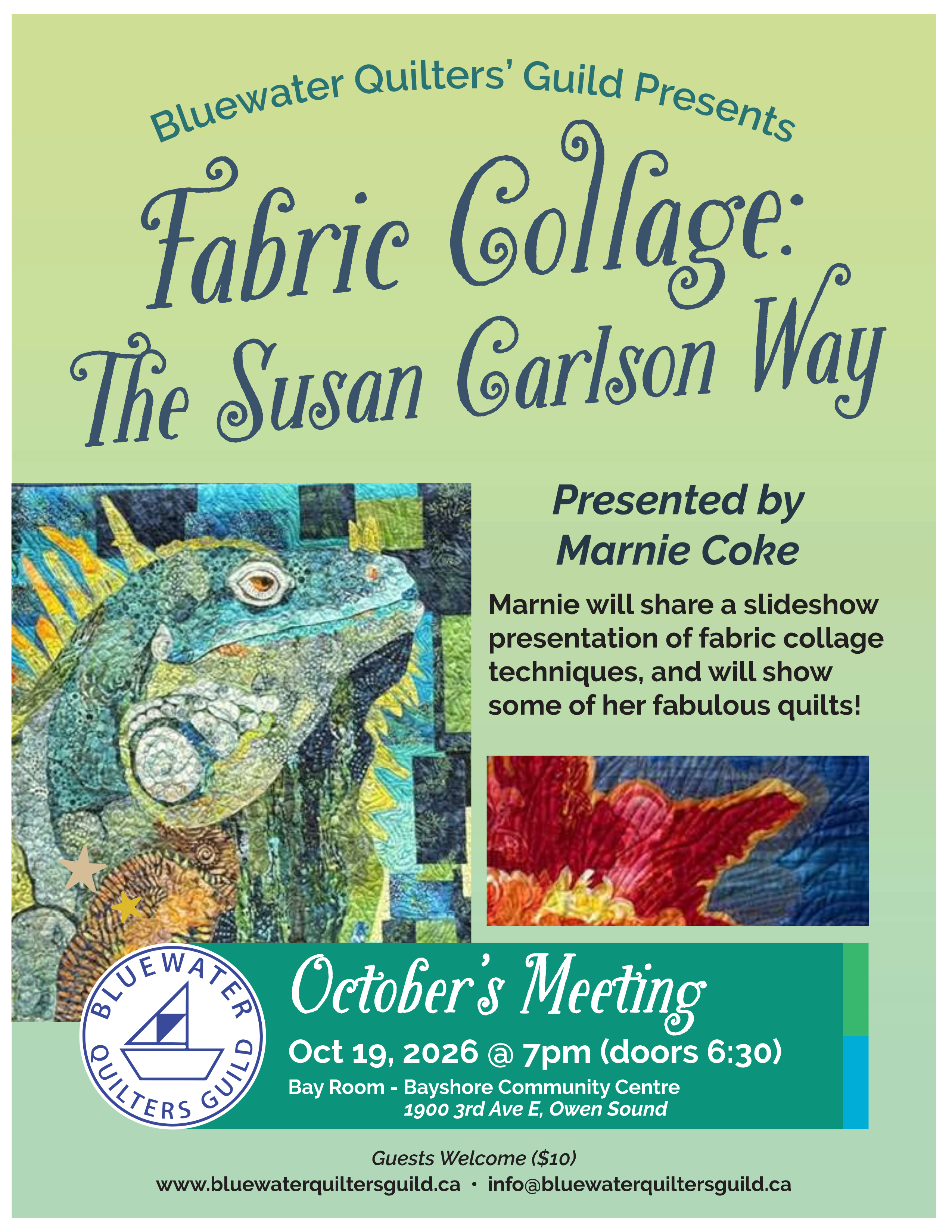 Event image Bluewater Quilters Guild - October Meeting